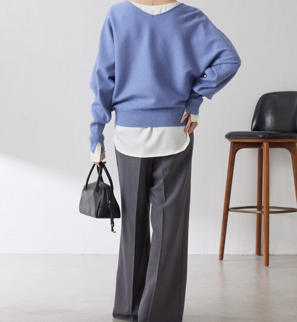  「サテンサイドドロストTブラウス」|シャツ・ブラウス|