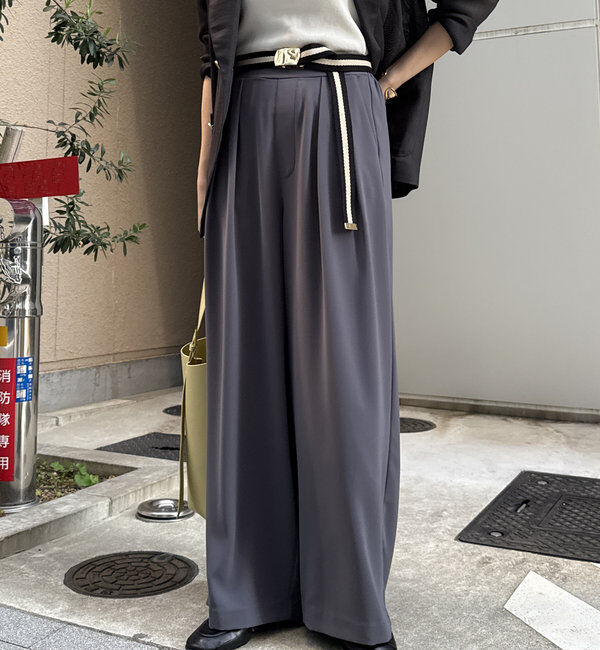  「【累計販売数3万枚突破/23色4サイズ展開！】タックワイドパンツ」|チノ|