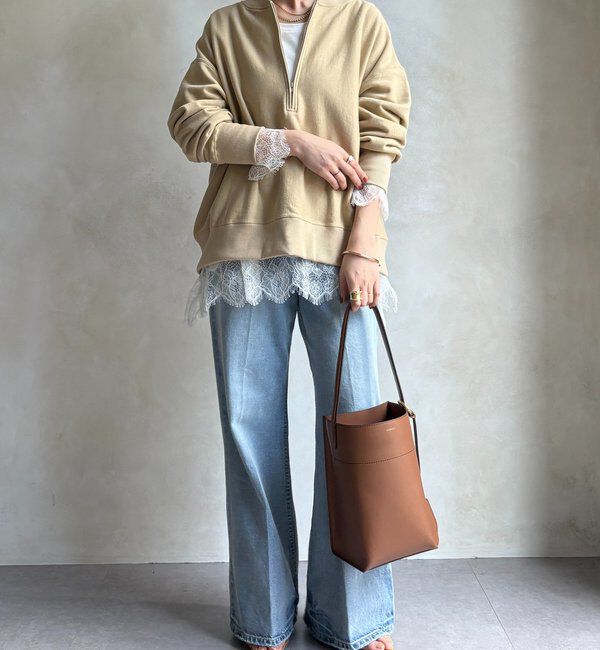  「【新色追加】【インフルエンサー OKOCHI企画】ハーフジップスウェット」|Tシャツ・カットソー|