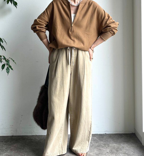  「【新色追加】【インフルエンサー OKOCHI企画】ハーフジップスウェット」|Tシャツ・カットソー|