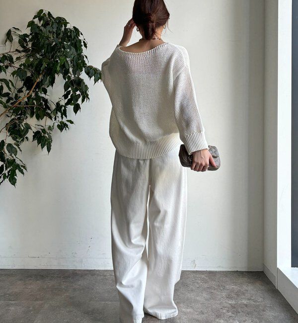  「【新色追加】デニムワイドイージーパンツ」|デニム|