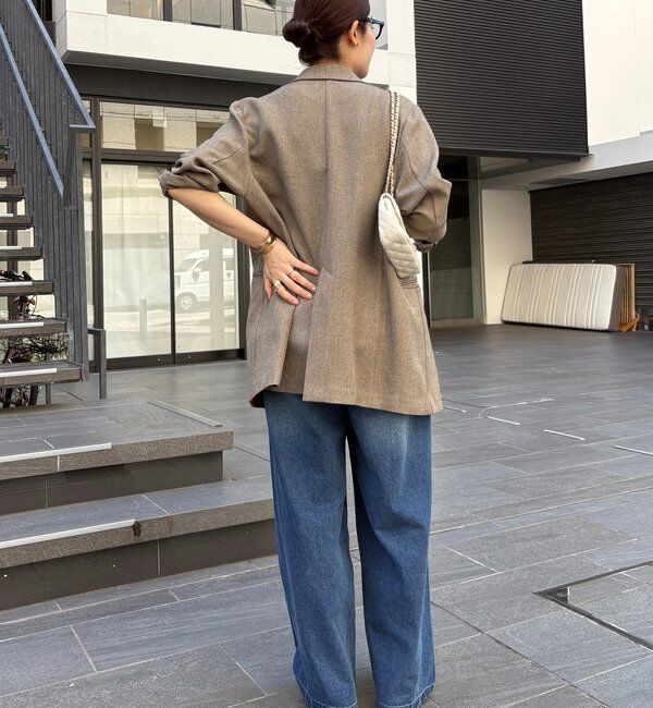  「【新色追加】デニムワイドイージーパンツ」|デニム|