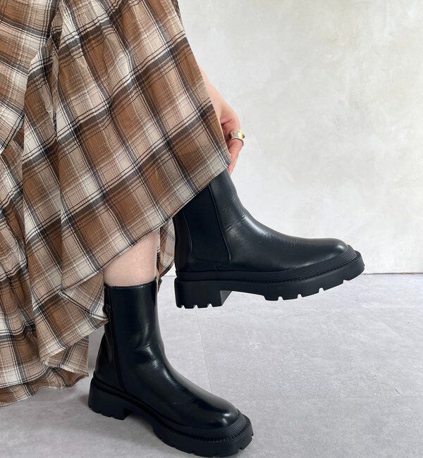  「サイドゴアタンクショートブーツ」|ショートブーツ|