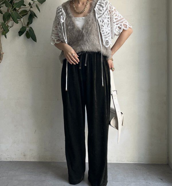  「【REI企画カラーあり】【前後2WAY】シャギーニットベスト」|ニット・セーター|