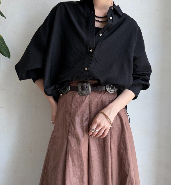  「襟付シアースピンドルブラウス」|シャツ・ブラウス|