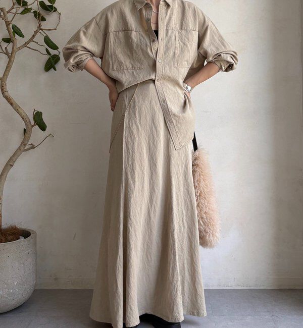  「【セットアップ対応】ピグメントライクフレアスカート」|スカート|