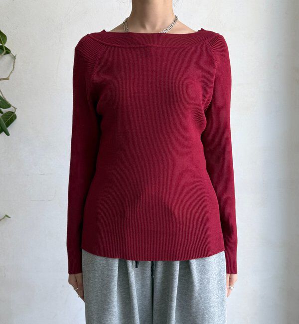  「ボートネックリブニット」|ニット・セーター|