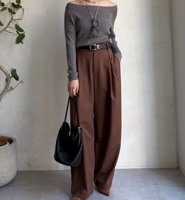  「ボートネックリブニット」|ニット・セーター|