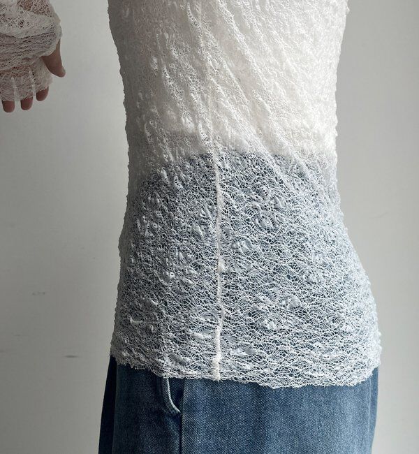  「レースロングスリーブトップス」|Tシャツ・カットソー|