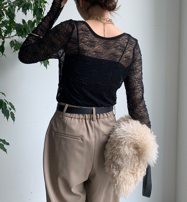  「レースロングスリーブトップス」|Tシャツ・カットソー|