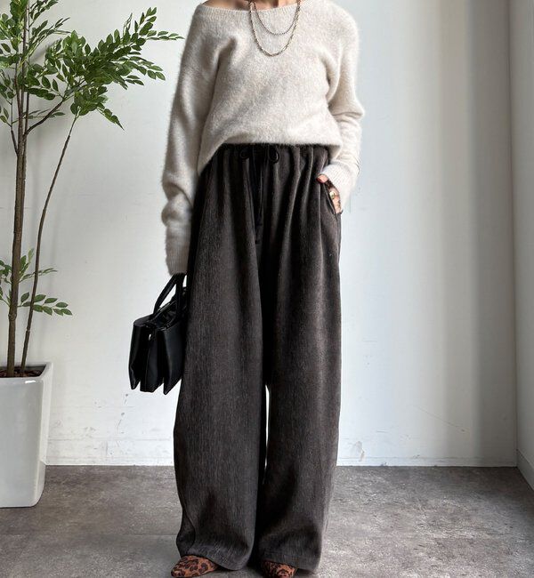  「ヘリンボーンコーデュロイイージーパンツ」|チノ|