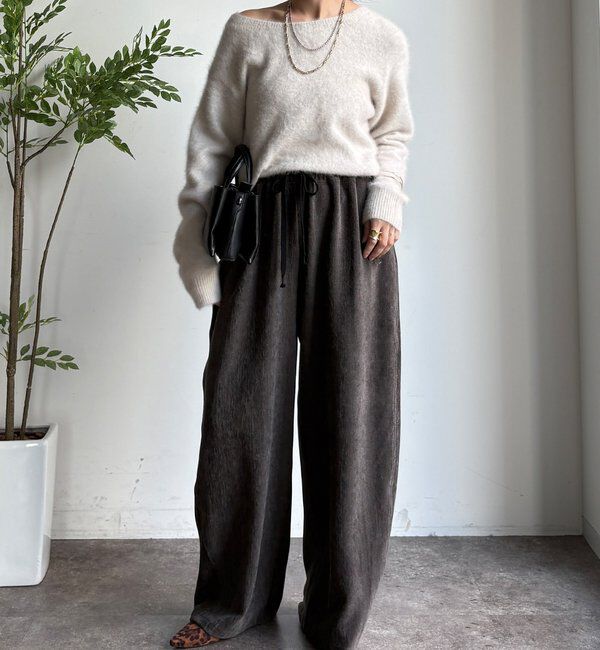  「ヘリンボーンコーデュロイイージーパンツ」|チノ|