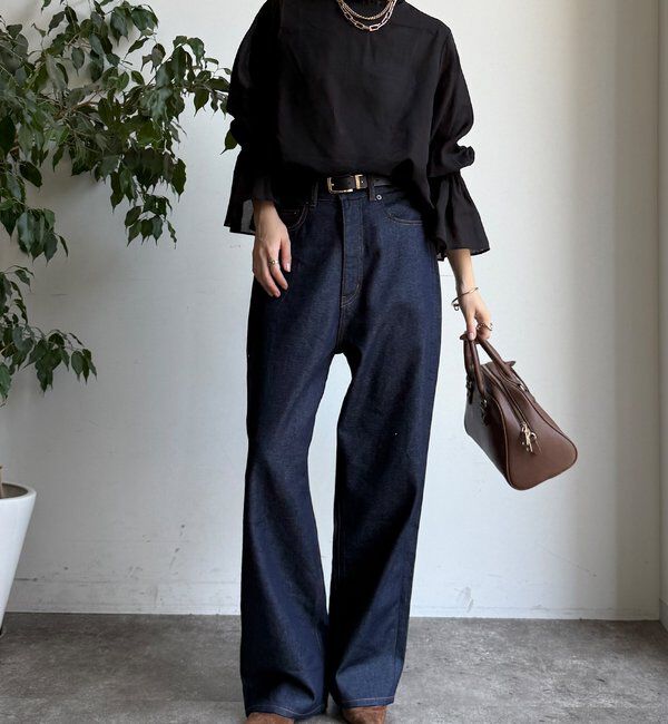  「プリーツ襟袖フレアブラウス」|シャツ・ブラウス|