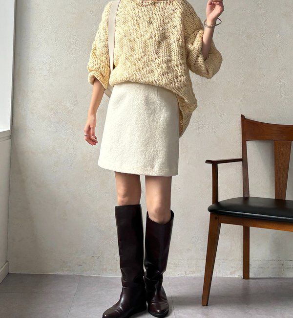  「ブークレーウールミニスカート」|スカート|