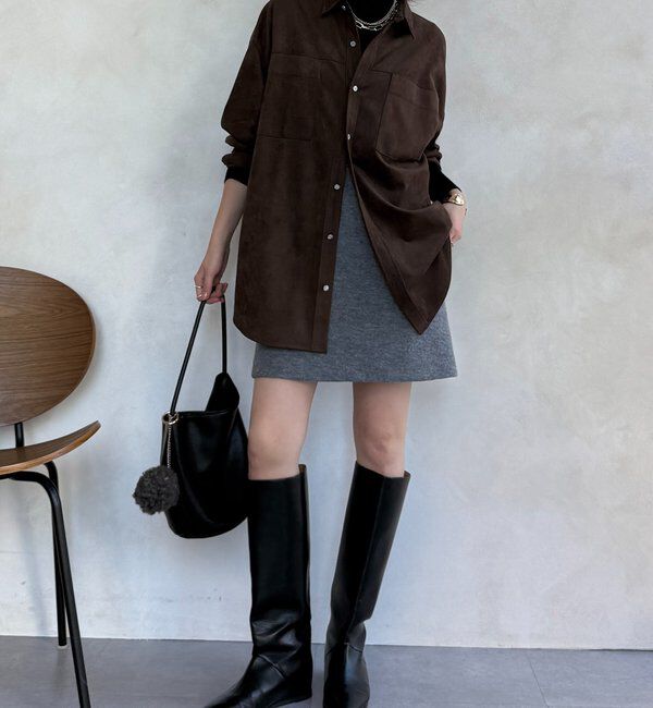  「ブークレーウールミニスカート」|スカート|