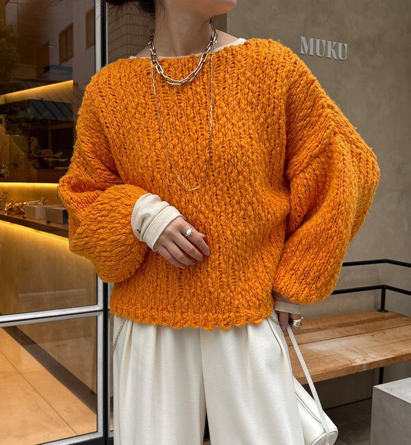  「ウールスラブロービングニット」|ニット・セーター|