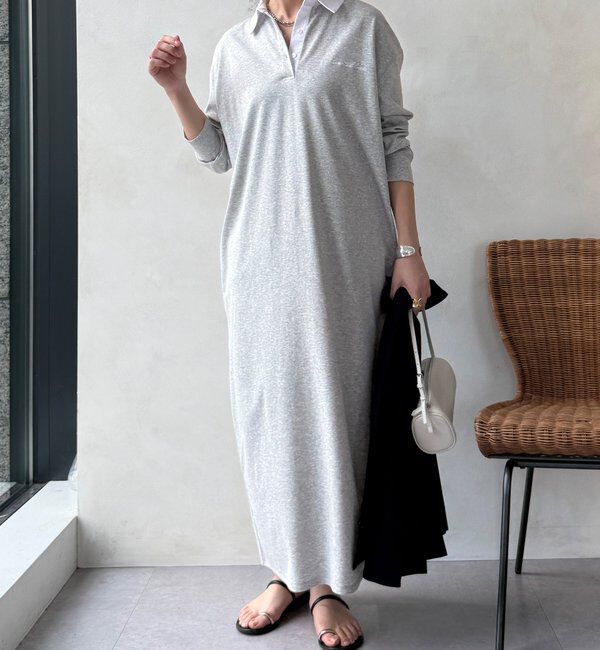  「【WEB限定】ワンポイント刺繍ポロシャツワンピース」|ワンピース|