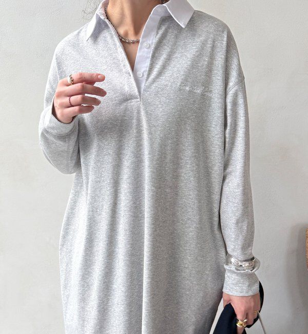  「【WEB限定】ワンポイント刺繍ポロシャツワンピース」|ワンピース|