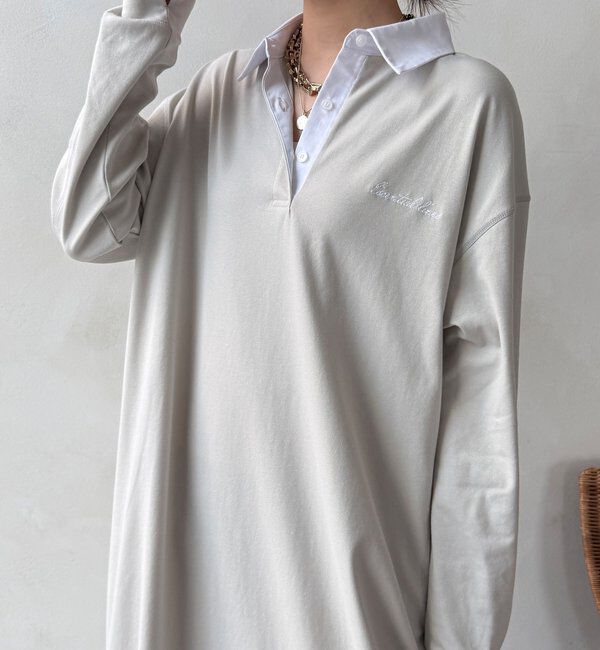 「【WEB限定】ワンポイント刺繍ポロシャツワンピース」|ワンピース|