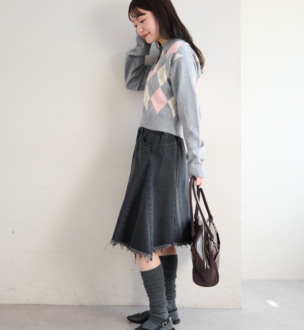  「アーガイルポロニット」|ニット・セーター|