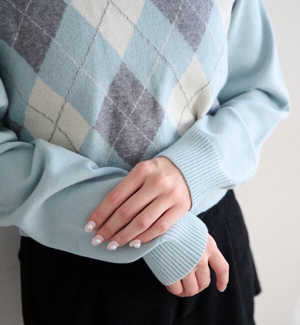  「アーガイルポロニット」|ニット・セーター|