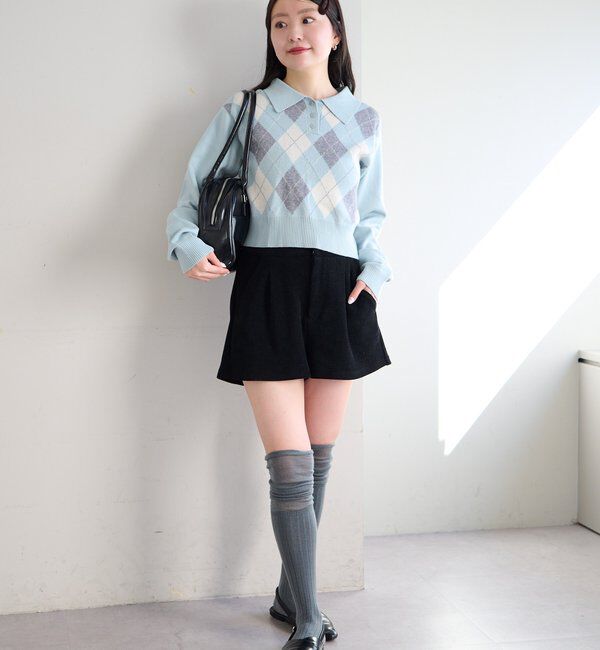  「アーガイルポロニット」|ニット・セーター|