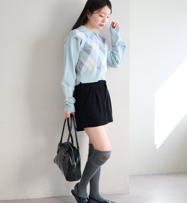  「アーガイルポロニット」|ニット・セーター|