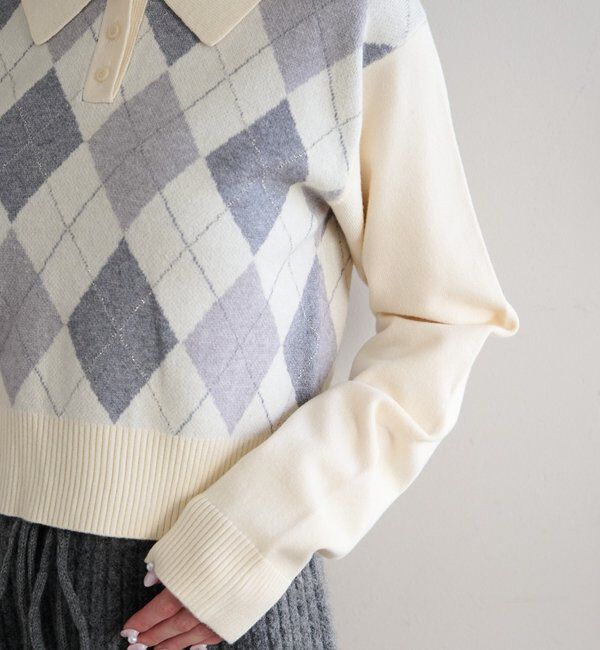  「アーガイルポロニット」|ニット・セーター|