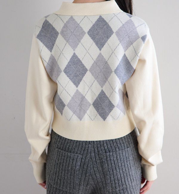  「アーガイルポロニット」|ニット・セーター|