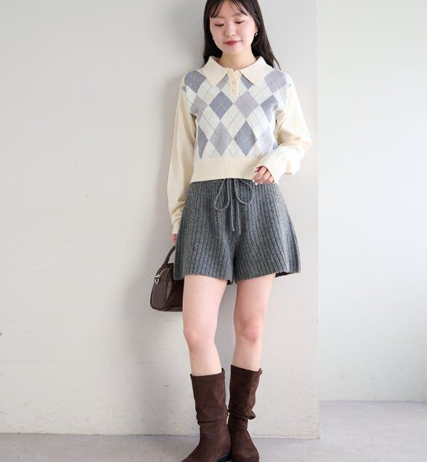  「アーガイルポロニット」|ニット・セーター|