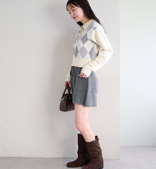  「アーガイルポロニット」|ニット・セーター|