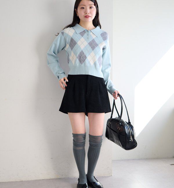  「アーガイルポロニット」|ニット・セーター|