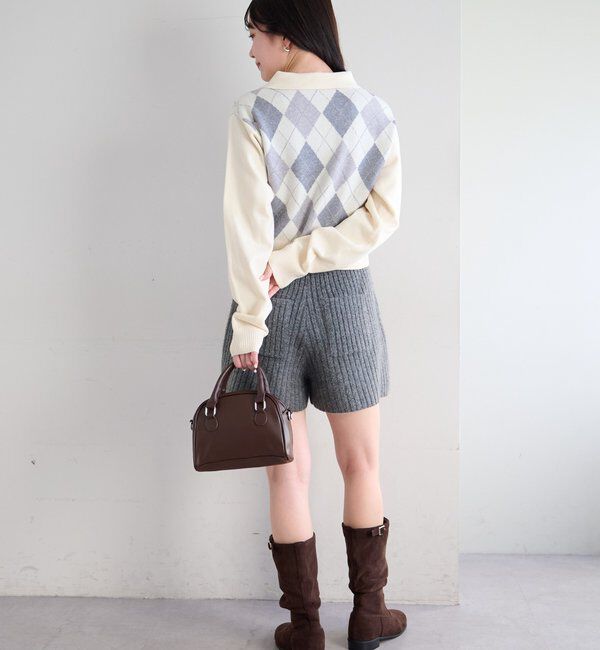 「アーガイルポロニット」|ニット・セーター|