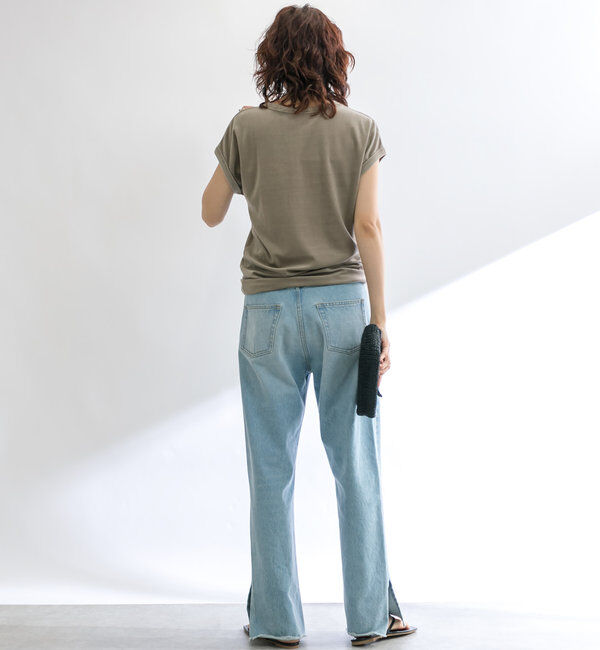  「【全骨格美脚見え！】slit DENIM」|デニム|