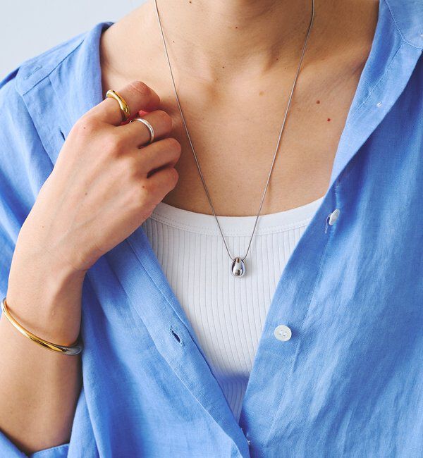  「【R.good(アールドットグッド)】エッグモチーフスライドネックレス」|リング|