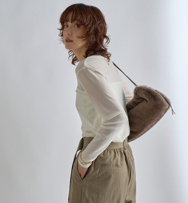  「【シーズンムード高まる】フロッキーチュールロンTee」|Tシャツ・カットソー|