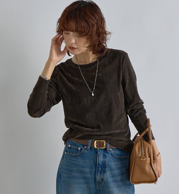  「【シーズンムード高まる】フロッキーチュールロンTee」|Tシャツ・カットソー|