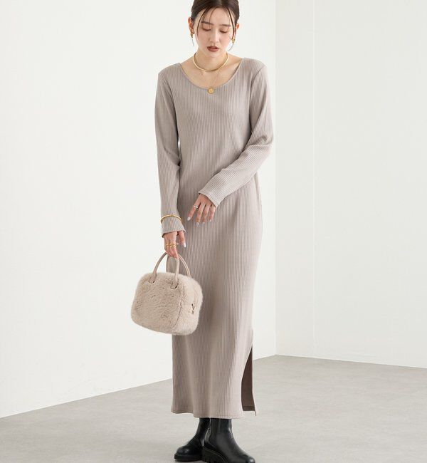  「【全骨格細見え】NEW2WAYロングリブワンピース」|ワンピース|