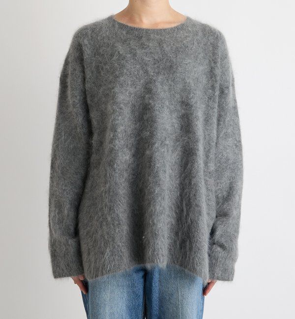  「【ヘアリーな質感】起毛ウールサイドスリットニット」|ニット・セーター|