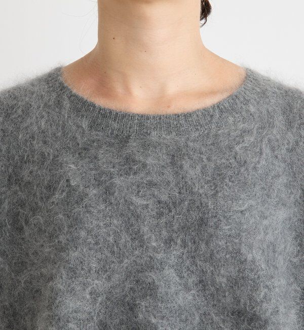  「【ヘアリーな質感】起毛ウールサイドスリットニット」|ニット・セーター|