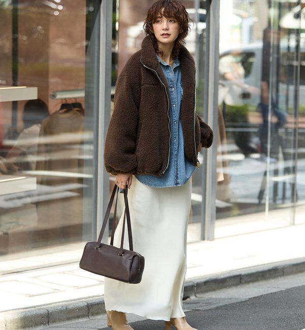  「【リバイバル/暖かみのある素材感】テディボアZIPコート」|その他|