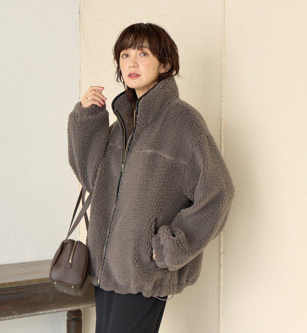  「【リバイバル/暖かみのある素材感】テディボアZIPコート」|その他|