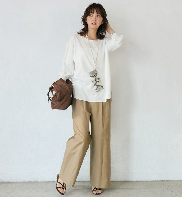  「【新色追加/着回し力抜群】キュプラカットプルオーバー」|Tシャツ・カットソー|