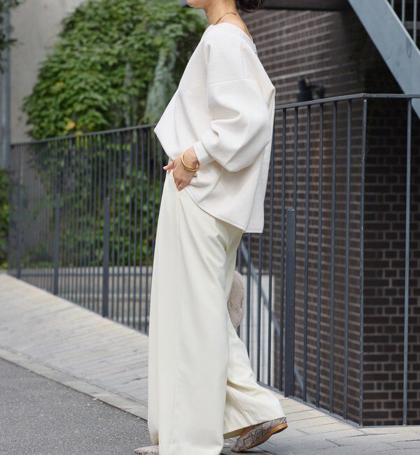  「【抜け感◎】キーネッククッションニット」|ニット・セーター|