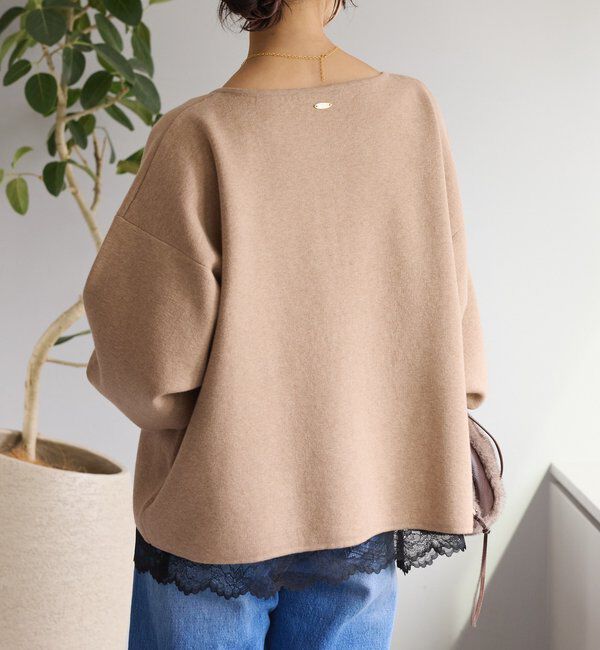  「【抜け感◎】キーネッククッションニット」|ニット・セーター|