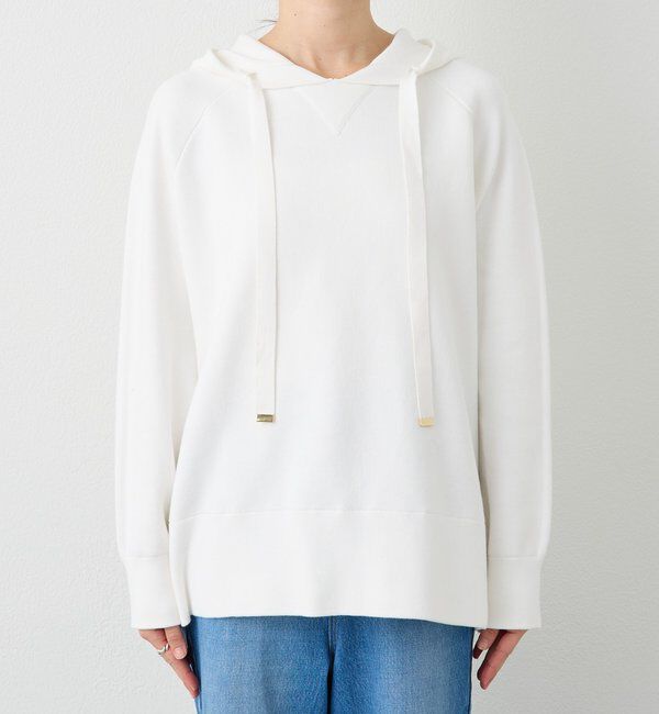  「【ロングシーズン活躍】スエットライクフーディニット」|ニット・セーター|