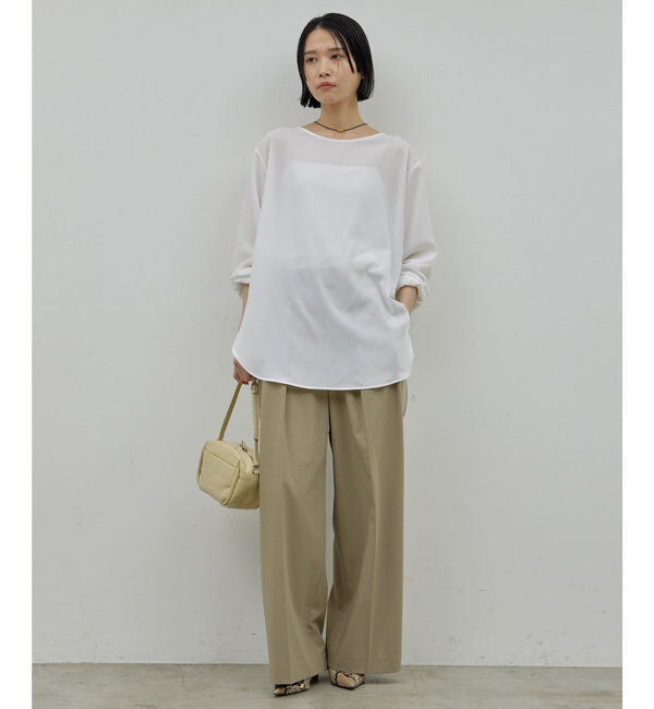  「【新色BR登場/セットアップ対応】ダブルタックパンツ」|スラックス|