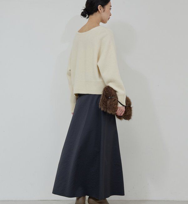 「【前後2WAY】ファーウールショートカーデ」|ニット・セーター|