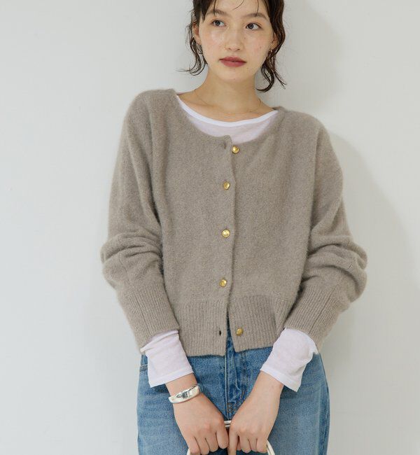  「【前後2WAY】ファーウールショートカーデ」|ニット・セーター|