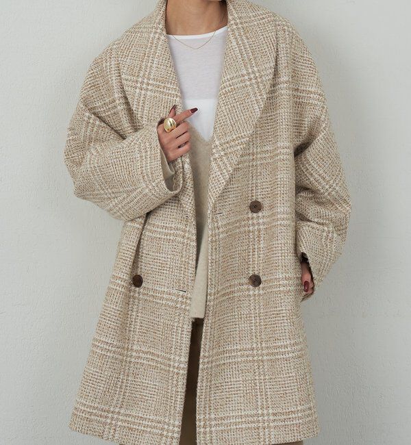  「【HERITANOVUM】 ツィードショールカラーショートコート」|その他|